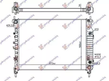 Ψυγείο Νερού 2.2 TDCi (Αυτόματο Σασμάν) (67x50x3.4) Opel Antara 2006-2015 