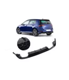 Diffuser Πίσω Προφυλακτήρα Για VW Golf VII (7) 13-17 Look 7.5 R Με 2 Διπλές Εξατμίσεις Δεξια & Αριστερά Γυαλιστερό Μαύρο Από Abs 