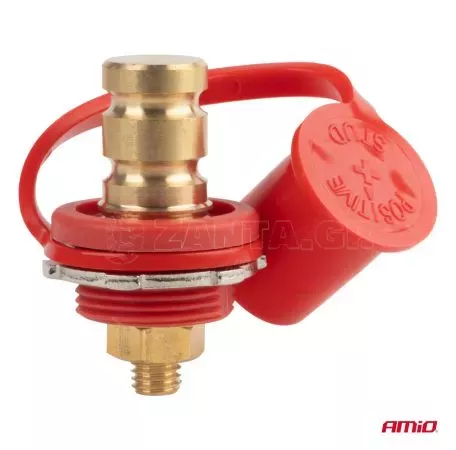 AMIO ΠΟΛΟΣ ΜΠΑΤΑΡΙΑΣ ΘΕΤΙΚΟΣ 3/8'' M10 max.48V 250A ΣΕ ΚΟΚΚΙΝΟ ΧΡΩΜΑ ΜΕ ΚΑΠΑΚΙ AMIO - 1 Τεμ. 03814/AM 