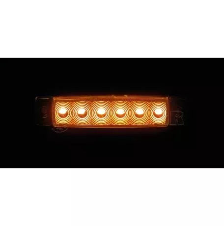 Lampa ΦΩΣ ΟΓΚΟΥ 9>32V 6 LED ΠΟΡΤΟΚΑΛΙ ΧΡΩΜΑ 95,6x19,8mm ΜΕ ΕΓΚΡΙΣΗ ΤΥΠΟΥ E148 LAMPA -  20 Τεμ. L9704.2 