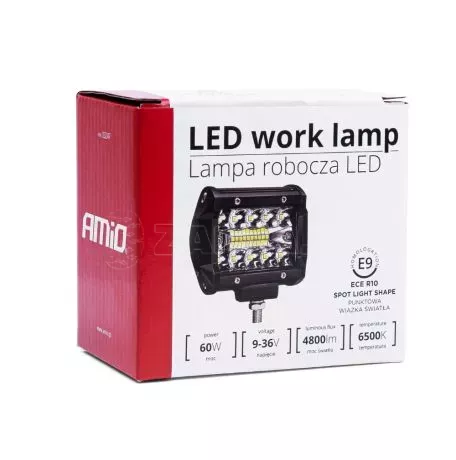 AMIO ΠΡΟΒΟΛΕΑΣ ΕΡΓΑΣΙΑΣ WORKING LAMP LED 20xSMD 60W 9-36V 6.500K 4.800lm 95x74x55mm AWL36 ΑMiO - 1 TEM. 03247/AM 