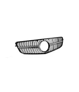 Μάσκα Για Mercedes-Benz C-Class W204 07-14 Diamond Look Μαύρο/Ασημί 1 Τεμάχιο 