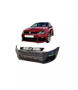 Μπροστινός Προφυλακτήρας Για VW Polo 6R 09-17 R20 Look Με Μάσκα & DRL 