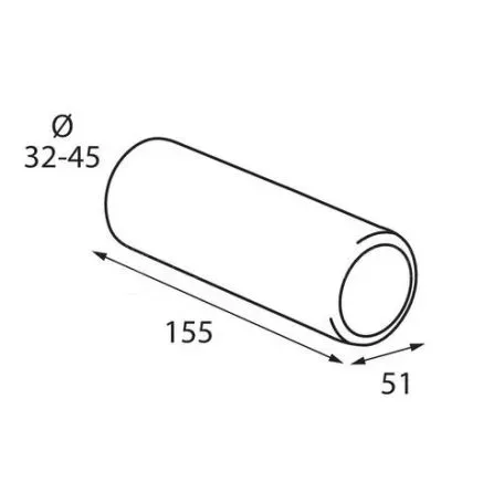 Lampa ΑΚΡΟ ΕΞΑΤΜΙΣΗΣ ΣΤΡΟΓΓΥΛΟ  Τ-5 32>45mm L6010.0 