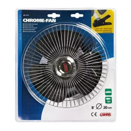 Lampa ΑΝΕΜΙΣΤΗΡΑΣ CHROME FAN 12V 16W (ΜΕ ΦΙΣ ΑΝΑΠΤΗΡΑ 	& ΜΑΝΤΑΛΑΚΙ - Φ  20 cm) L7311.1 