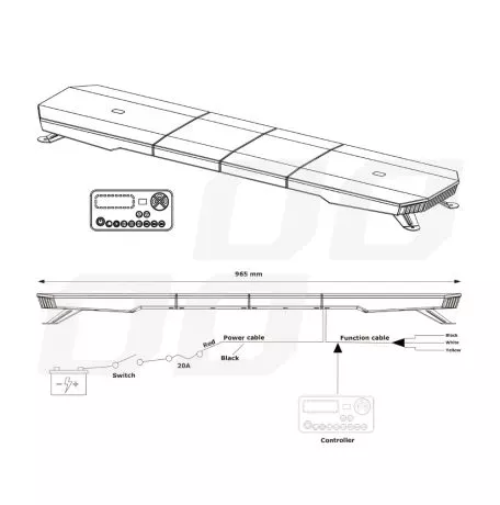 AMIO ΣΤΡΟΜΠΟ ΜΠΑΡΑ 12/24V 51 ΧΡΗΣΕΩΝ 108xSMD ΠΟΡΤΟΚΑΛΙ LED 30 03342/AM 