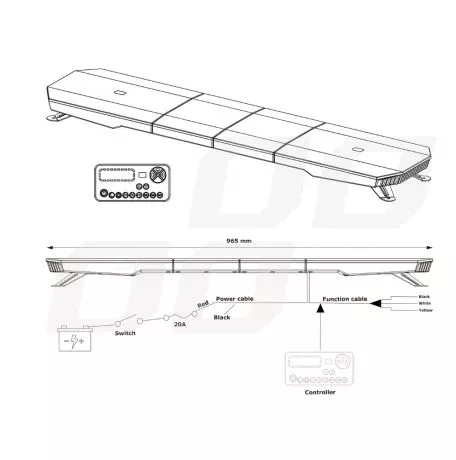 AMIO ΣΤΡΟΜΠΟ ΜΠΑΡΑ 12/24V 51 ΧΡΗΣΕΩΝ 132xSMD ΠΟΡΤΟΚΑΛΙ LED 38 03343/AM 