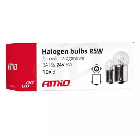 AMIO R5W 24V 5W BA15s (ΦΟΥΝΤΟΥΚΙ) ΑΛΟΓΟΝΟΥ ΚΟΥΤΙ 10ΤΕΜ. 01003/AM 