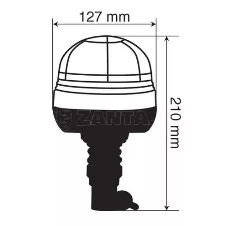 Lampa ΦΑΡΟΣ RL-8 12V/24V 3 ΧΡΗΣΕΩΝ 12LED ΒΙΔΩΤΟΣ ΕΛΑΣΤΙΚΟΣ ΠΟΡΤΟΚΑΛΙ 210x127mm L7299.2 