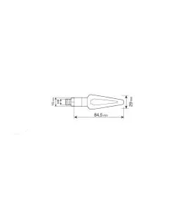 ΦΛΑΣ MOTO NICON HALO ΜΑΥΡΑ 12V ΑΛΟΓΟΝΟΥ 10W 84,5x29mm 2ΤΕΜ. 