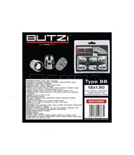 Αντικλεπτικά Μπουλόνια Ασφαλείας Butzi Premium Kit 6 pcs Με Μοναδικό Κλειδί-Εργαλείο Type-BB M12x1.50 T19 