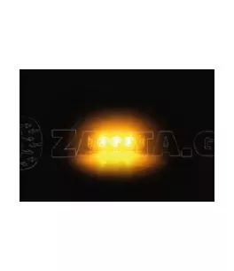 ΣΤΡΟΜΠΟ ΠΟΡΤΟΚΑΛΙ 12/24V 3 LED 4 ΧΡΗΣΕΩΝ ΑΔΙΑΒΡΟΧΟ IP67 (ΠΑΧΟΣ: 7mm) 88x30mm  LAMPA - 1 TEM. 