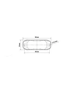 ΣΤΡΟΜΠΟ ΠΟΡΤΟΚΑΛΙ 12/24V 3 LED 4 ΧΡΗΣΕΩΝ ΑΔΙΑΒΡΟΧΟ IP67 (ΠΑΧΟΣ: 7mm) 88x30mm  LAMPA - 1 TEM. 