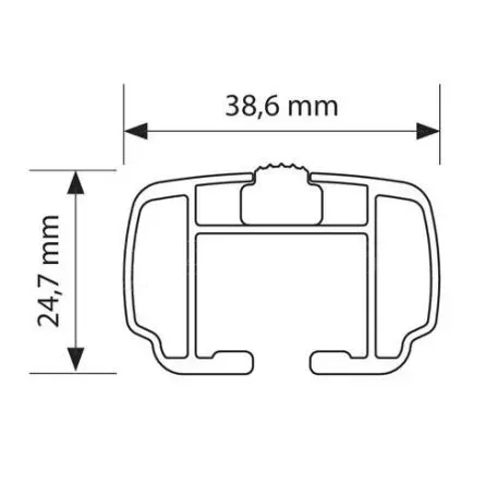 Lampa ΜΠΑΡΕΣ ΟΡΟΦΗΣ YURO (M) 120cm ΑΛΟΥΜΙΝΙΟΥ 2ΤΕΜ. ΜΕ ΚΛΕΙΔΑΡΙΕΣ ΓΙΑ ΟΧΗΜΑΤΑ ΜΕ STANDARD RAILING N15045 