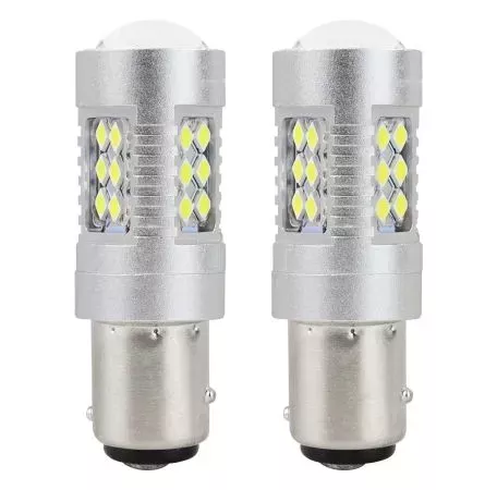 AMIO P21/5W BA15d 12/24V 24xSMD 3030 6.000K LED CAN-BUS 15SMD 2835 AMIO -2 ΤΕΜ. 01438/AM 