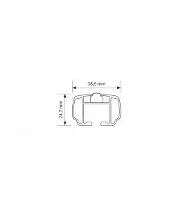 ΜΠΑΡΕΣ ΟΡΟΦΗΣ YURO (M) 120cm ΑΛΟΥΜΙΝΙΟΥ 2ΤΕΜ. ΜΕ ΚΛΕΙΔΑΡΙΕΣ ΓΙΑ ΟΧΗΜΑΤΑ ΜΕ STANDARD RAILING 