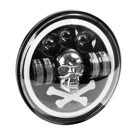 AMIO ΠΡΟΒΟΛΕΑΣ ΕΡΓΑΣΙΑΣ ΣΤΡΟΓΓΥΛΟΣ LED SKULL 5.500lm 9>36V 60W 6.000K -Φ170x170x65mm 4 ΧΡΗΣΕΩΝ ΑΜΙΟ - 1 ΤΕΜ. 03695/AM 