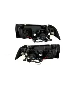 Μπροστινά Φανάρια Set Για Bmw 3 E36 90-99 Sedan / Compact / Touring Angel Eyes & Led Μαύρα H1/H1 Sonar 