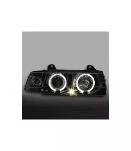 Μπροστινά Φανάρια Set Για Bmw 3 E36 90-99 Sedan / Compact / Touring Angel Eyes & Led Μαύρα H1/H1 Sonar 