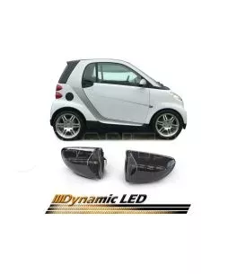 Πλαϊνά Φλας Φτερού Για Smart Fortwo 451 07-14 Dynamic Smoke 2 Τεμάχια 