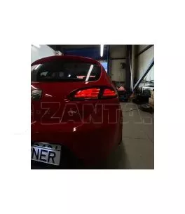 Πισινά Φανάρια Set Για Seat Leon 1P 05-09 Led Κόκκινο/Φιμέ Sonar 