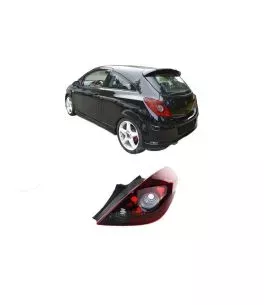 Φανάρι Πισινό Δεξί Για Opel Corsa D 3D 06-14 OPC Look Κόκκινο/Φιμέ TYC 