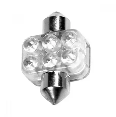 Lampa ΛΑΜΠΑΚΙ ΠΛΑΦΟΝΙΕΡΑΣ 6 LED 18x31mm SV8,5x-8 ΣΕ ΛΕΥΚΟ ΧΡΩΜΑ L5842.4 