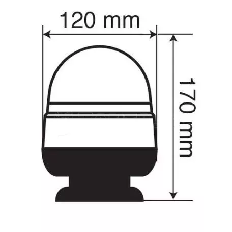 Lampa ΦΑΡΟΣ RL-4 12V/24V 3 ΧΡΗΣΕΩΝ ΜΑΓΝΗΤΙΚΟΣ ΠΟΡΤΟΚΑΛΙ 120x170mm L7299.7 