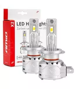 ΛΑΜΠΕΣ LED H7 10-16V 72W 6.500K 7920lm CANBUS (ΑΝΕΜΙΣΤΗΡΑΚΙ) X2 SERIES AMIO - 2ΤΕΜ. 