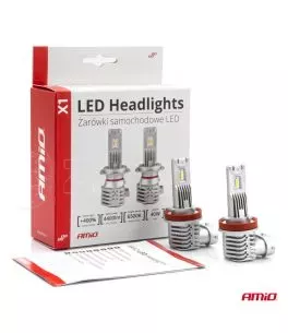 ΛΑΜΠΕΣ LED H8/H9/H11 10-16V 40W 6.500K 4400lm  (ΨΥΚΤΡΑ) X1 SERIES AMIO - 2ΤΕΜ. 