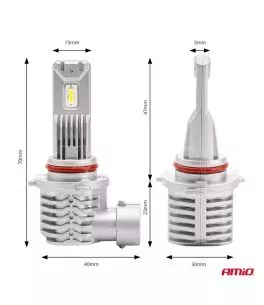 ΛΑΜΠΕΣ LED HΒ3 10-16V 40W 6.500K 4400lm  (ΨΥΚΤΡΑ) X1 SERIES AMIO - 2ΤΕΜ. 