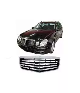 Μάσκα Για Mercedes-Benz E-Class W211 06-09 Avantgarde Χρώμιο/Μαύρο 1 Τεμάχιο 