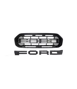 Μάσκα Για Ford Ranger T8 2019+ Με Led Μαύρο Ματ 