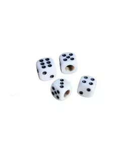 ΚΑΠΑΚΙΑ ΒΑΛΒΙΔΩΝ WHITE DICE ΖΑΡΙ ΛΕΥΚΟ 4ΤΕΜ. 