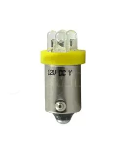 T4W 12V 0,96W BA9s (ΜΙΝΙΟΝ) LED 4xLED 3mm ΚΙΤΡΙΝΟ 1ΤΕΜ. M-TECH 