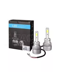 H27 880 LED SET C6 9-32V 6.500K 10.000lm 4 X 10W ΛΑΜΠΑ ΜΕ COB EPISTAR 1021 LED ΚΑΙ ΑΝΕΜΙΣΤΗΡΑΚΙ M-TECH - 2 ΤΕΜ. 