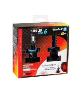 H8/H9/H11/H16 9-32V 6.500K 8.000lm 60W PGJ19-X HALO LED SERIE 6 STANDARD 8LED ZES 2ΤΕΜ. LED KIT 