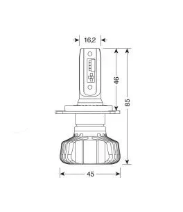 H4 9-32V 6.500K 4.500lm 40W P43t HALO LED SERIE 5 BLASTER 16LED SEOUL 2ΤΕΜ. LED KIT 