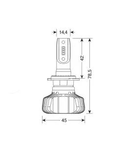 H7 9-32V 6.500K 4.500lm 40W PX26d HALO LED SERIE 5 BLASTER 8LED SEOUL 2ΤΕΜ. LED KIT 