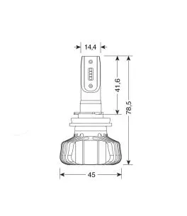 H8/H9/H11/H16 9-32V 6.500K 4.500lm 40W PGJ19-X HALO LED SERIE 5 BLASTER 8LED SEOUL 2ΤΕΜ. LED KIT 