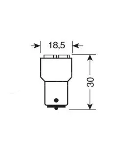 ΛΑΜΠΑ P21W 24-28V BA15s 40lm HYPER-LED (ΜΟΝΟΠΟΛΙΚΟ)LAMPA - 20 ΤΕΜ. 