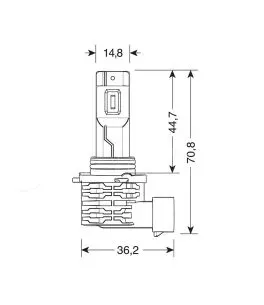 H10-HB3 9005 HALO KILLER P20d 9-32V -20W - 6500K - 3200lm HALO LED KIT SERIES 10 (12 LED ZES CHIPS) - 2 ΤΕΜ. 