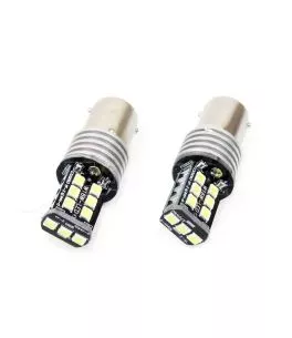 P21W 1156 12-24V 7.5W 6.000K 800lm ΛΑΜΠΑ LED CANBUS 15SMD 2835 AMiO - 2 ΤΕΜ. 