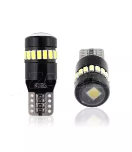 T10 W5W 12/24V CANBUS LED 18xSMD3014 +1xSMD ΛΕΥΚΟ AmiO - 2 ΤΕΜ. 