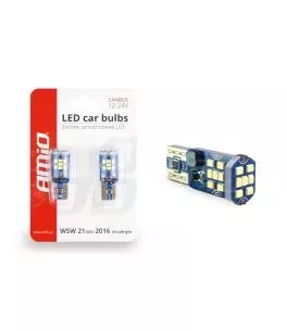 T10 W5W CANBUS 12/24V LED 21xSMD ULTRABRIGHT 2016 ΛΕΥΚΟ 2ΤΕΜ. 