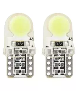 T10 12V W2,1x9,5d ΛΕΥΚΟ 5.600K 1xCOB LED ΣΙΛΙΚΟΝΗΣ(ΚΑΡΦΩΤΟ) AMIO - 2 ΤΕΜ. 