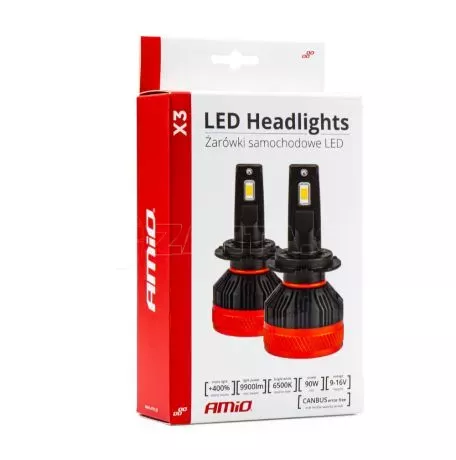 AMIO ΛΑΜΠΕΣ LED H15 9-16V 90W 6.500K 9900lm CANBUS ΜΕ ΑΝΕΜΙΣΤΗΡΑΚΙ X3 SERIES AMIO - 2ΤΕΜ. 03309/AM 