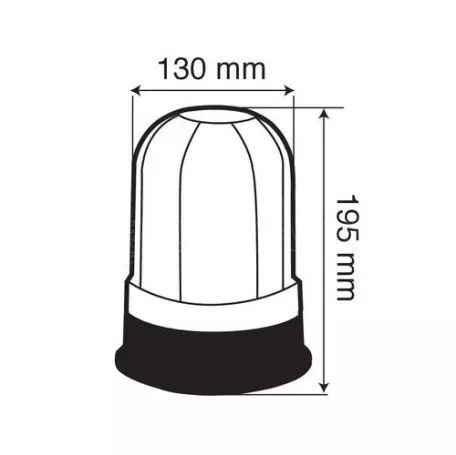 Lampa Φάρος RH-1 12V/24V Βιδωτός Πορτοκαλί 130x195mm L7299.9 