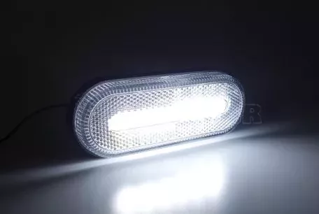 AMIO ΦΩΣ ΟΓΚΟΥ ΦΟΡΤΗΓΟΥ LED ΛΕΥΚΟ ΟΒΑΛ 10-30V 124x49x22mm ΑΔΙΑΒΡΟΧΟ OM-01-W AMIO 1ΤΕΜ. 02375/AM 