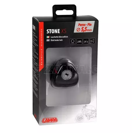 Lampa ΑΝΤΙΚΛΕΠΤΙΚΟ ΔΙΣΚΟΦΡΕΝΟΥ STONE XS ΜΑΥΡΟ 5,5mm (2 ΚΛΕΙΔΙΑ) LAMPA - 1 ΤΕΜ 9156.1-LM 